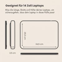 imoshion Laptop Hülle mit Staufach 14 Zoll - Laptop Sleeve - Candy Pink