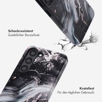 Selencia Vivid Back Cover Samsung Galaxy S23 - Chic Marble Black