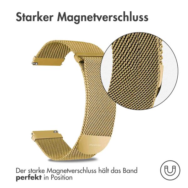 imoshion Magnetisches Milanaise Armband -   Universelle 20 mm Anschluss - Größe S - Gold