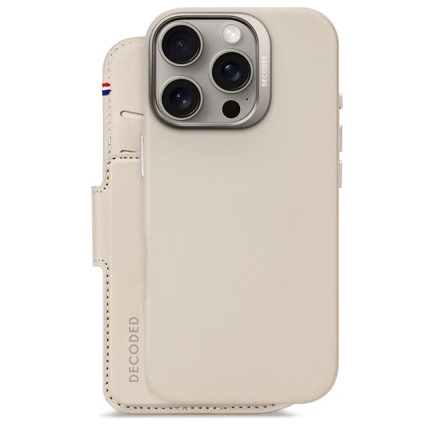 Decoded 2 in 1 Leather Klapphülle MagSafe Apple iPhone 16 Pro - Clay