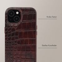 Selencia Croco Backcover mit MagSafe Apple iPhone 14 / 13 - Choco Brown