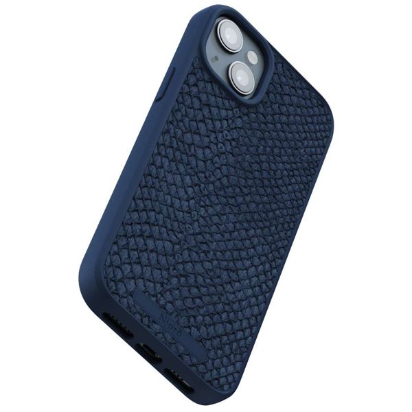 Njorð Collections Salmon Leather MagSafe Case für das iPhone 15 Plus - Blue