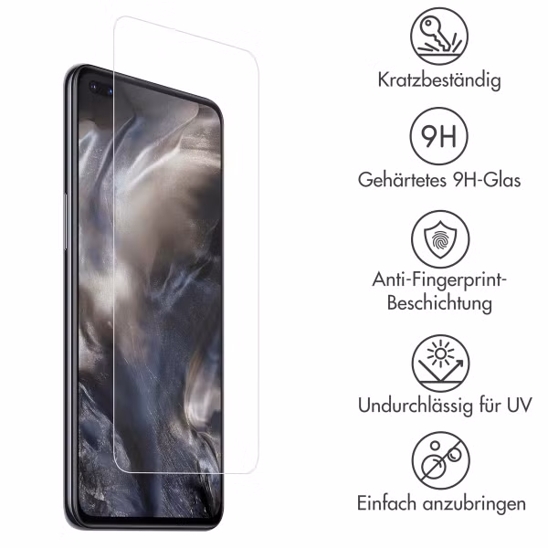 Accezz Screen Protector aus gehärtetem Glas OnePlus Nord