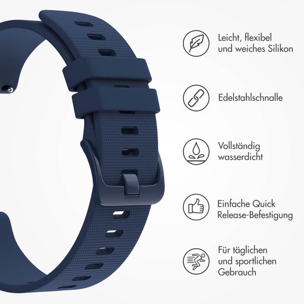 imoshion Sport-Silikonarmband mit Schnalle - Universelle 20 mm Anschluss - Dunkelblau