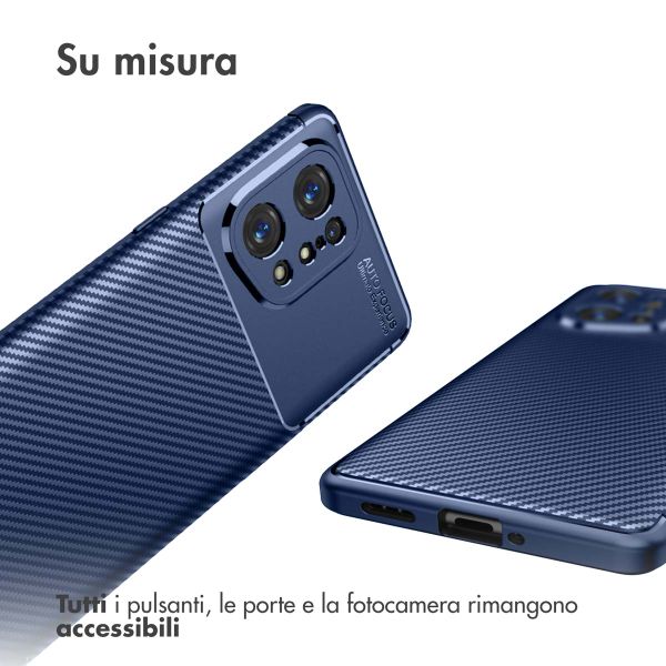 imoshion Carbon-Hülle Oppo Find X5 5G - Blau