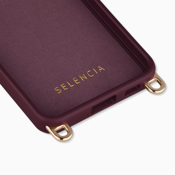 Selencia Rivièra Backcover mit MagSafe mit abnehmbaren Haken Samsung Galaxy A57 (5G) - Bold Burgundy