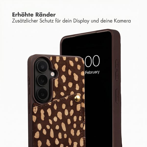 Selencia Nova Echtleder Backcover mit Kartenhalter Samsung Galaxy S26 - Fawn Chic