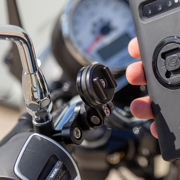 SP Connect Clutch Mount Pro Motorrad-Handyhalterung für SPC+ Hüllen - 360° drehbar - Schwarz