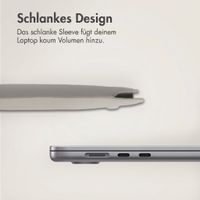 Accezz Leather Laptop Hülle Apple MacBook 16 Zoll - Laptop Sleeve - Beige