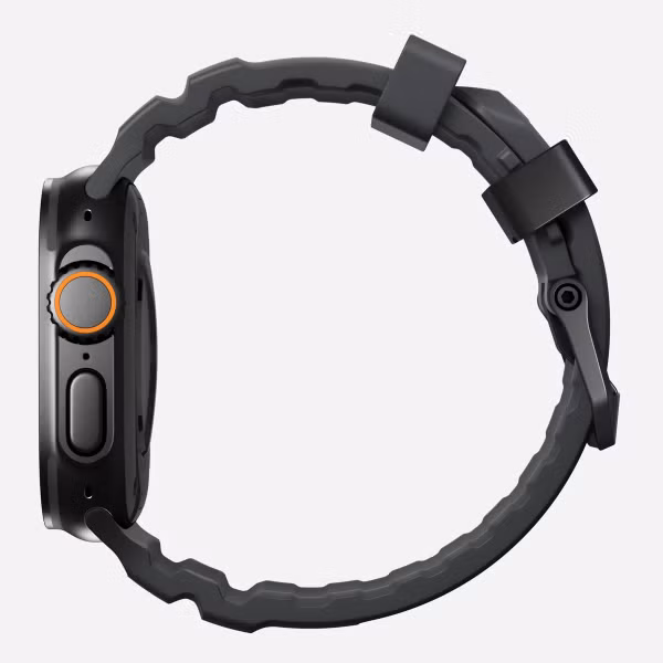 Nomad Rocky Point Armband für das  Apple Watch Series 1 t/m 11 / SE / Ultra (44/45/46/49 mm) - Storm / Black