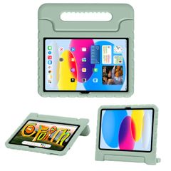 imoshion Schutzhülle mit Handgriff kindersicher für das iPad 11 (2025) 11 Zoll / iPad 10 (2022) 10.9 Zoll - Olive Green