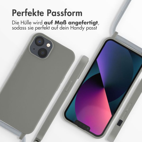 imoshion SilikonHülle mit Band Apple iPhone 13 - Hellgrau