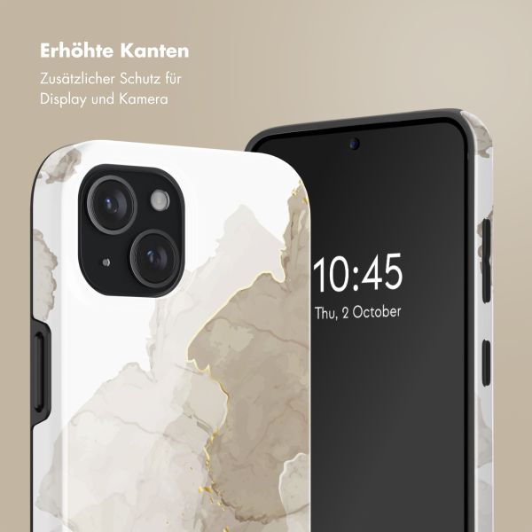 Selencia Vivid Rückabdeckung mit MagSafe Apple iPhone 15 - Marble Light Brown