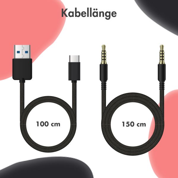 imoshion Kabellose Kinderkopfhörer Dino LED Light - Dezibelbegrenzer - Mit AUX-Kabel - Black / Red