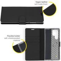 Accezz Wallet TPU Klapphülle Samsung Galaxy S22 Ultra - Schwarz