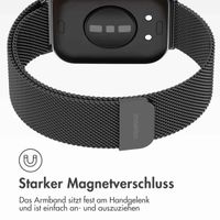 imoshion Magnetisches Milanaise Armband für das  Huawei Watch Fit 3 - Schwarz