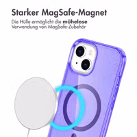 imoshion Sparkle Back Cover mit MagSafe Apple iPhone 15 - Glitzer Violett
