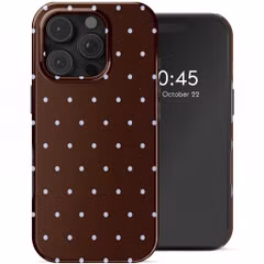 Selencia Vivid Back Cover Apple iPhone 16 Pro Max - Happy Dots Chocolate