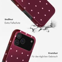 Selencia Vivid Back Cover Apple iPhone 17 Pro Max - Happy Dots Burgundy
