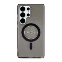 Guess MagSafe IML Strass Hülle Samsung Galaxy S25 Ultra - Schwarz