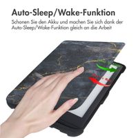imoshion Design Slim Soft Case Sleepcover Pocketbook Touch Lux 5 / HD 3 / Basic Lux 4 / Vivlio Lux 5 - Black Marble