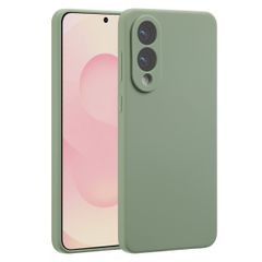 Accezz Liquid Silikoncase mit MagSafe Samsung Galaxy S25 Edge - Cooper Green