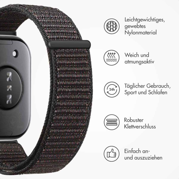 imoshion Nylonarmband für das Huawei Watch Fit 4 / 4 Pro - Schwarz