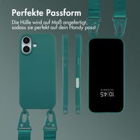 Selencia SilikonHülle mit abnehmbarem Band Apple iPhone 17 - Dunkelgrün