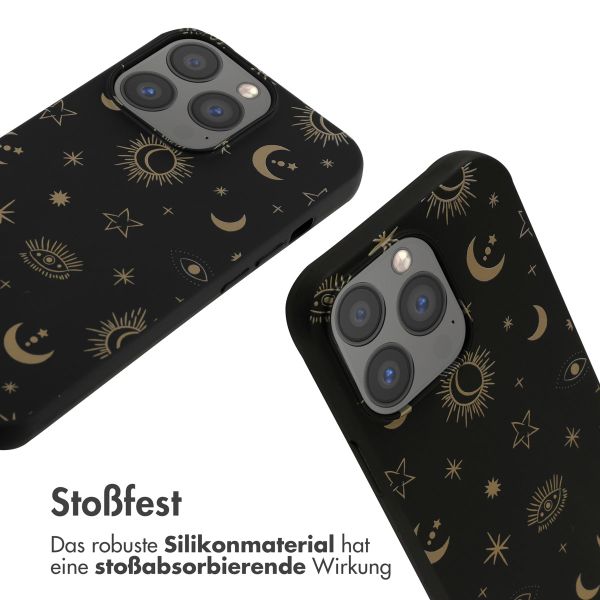 imoshion Silikonhülle design mit Band für das iPhone 13 Pro - Sky Black