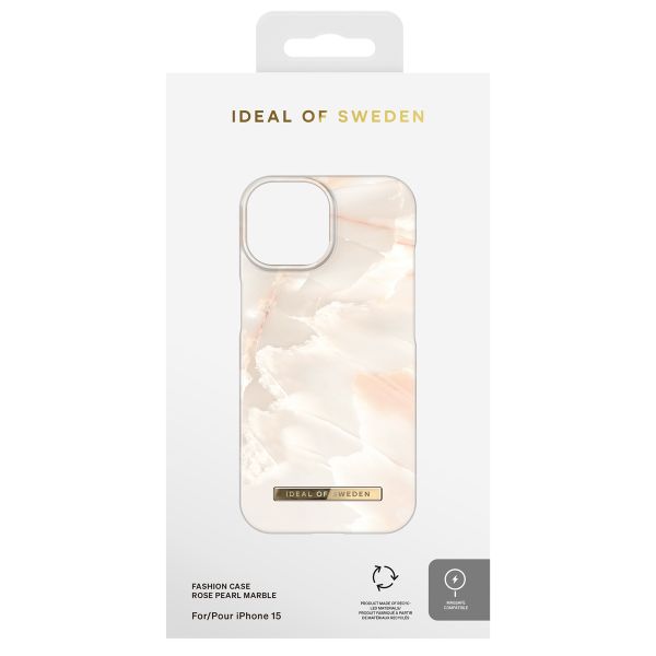 iDeal of Sweden Fashion Back Case für das iPhone 15 - Rose Pearl Marble