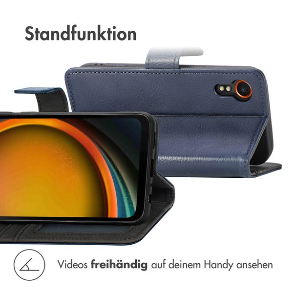 imoshion Luxuriöse Klapphülle Samsung Galaxy Xcover 7 - Dunkelblau