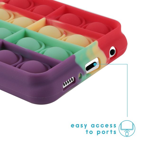 imoshion Pop It Fidget Toy - Pop It Hülle Samsug Galaxy A21s -Rainbow