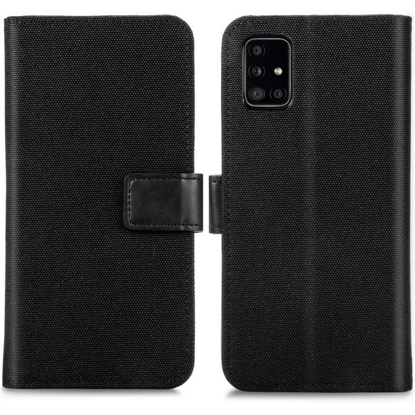 imoshion Luxuriöse Canvas-Klapphülle Samsung Galaxy A51 - Schwarz