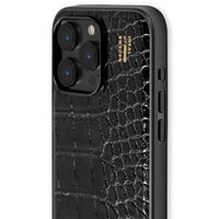 iDeal of Sweden Vegan Leather Back Cover für das iPhone 14 Pro Max - Black Croco