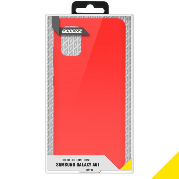 Accezz Liquid Silikoncase Rot für das Samsung Galaxy A51