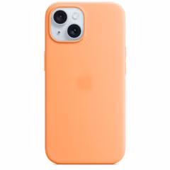 Apple Silikon-Case MagSafe für das Apple iPhone 15 - Orange Sorbet