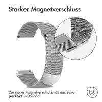 imoshion Magnetisches Milanaise Armband -   Universelle 22 mm Anschluss - Größe M - Silber