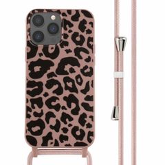 imoshion Silikonhülle design mit Band für das iPhone 13 Pro Max - Animal Pink