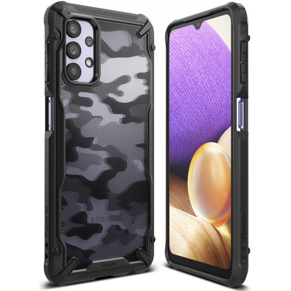 Ringke Fusion X Case für das Samsung Galaxy A32 (5G) - Camo Schwarz