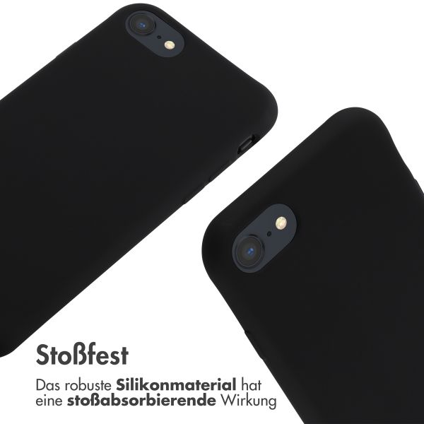 imoshion SilikonHülle mit Band Apple iPhone SE (2022 / 2020) / 8 / 7 - Schwarz