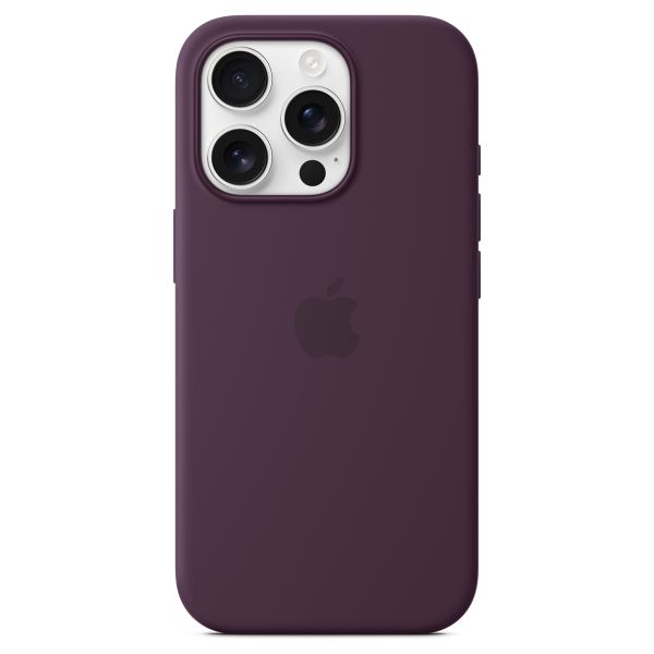 Apple Silikon-Case MagSafe für das Apple iPhone 16 Pro - Plum