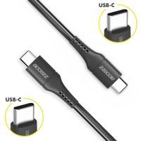 Accezz USB-C auf USB-C-Kabel für das iPhone 15 Plus - 2 m - Schwarz