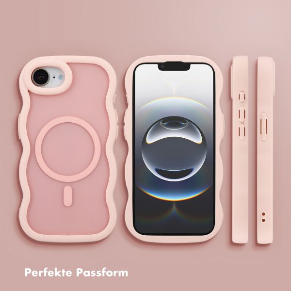 Selencia Wavy Backcover mit MagSafe Apple iPhone 16e - Soft Pink