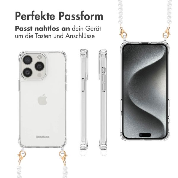 imoshion Backcover mit Handyketten Apple iPhone 15 Pro - Perlen