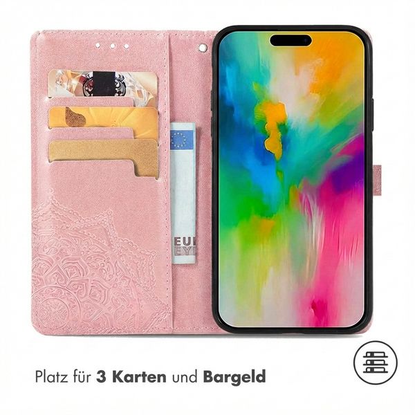 imoshion Mandala Klapphülle Apple iPhone 16 - Rosé gold