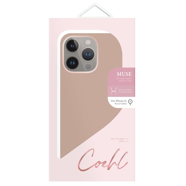 Coehl Muse MagSafe Back Cover mit Band Apple iPhone 15 Pro - Dusty Nude