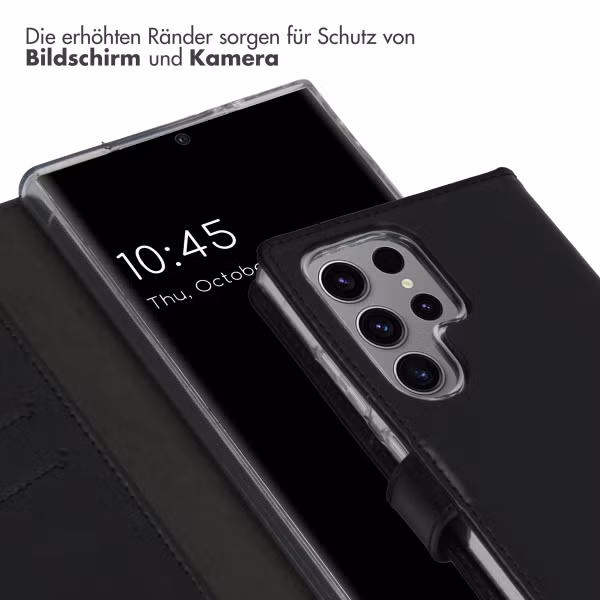 Selencia Echtleder Klapphülle Samsung Galaxy S24 Ultra - Schwarz