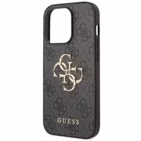 Guess 4G Metal Logo Back Cover Apple iPhone 14 Pro - Grau