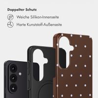 Selencia Vivid Rückabdeckung mit MagSafe Samsung Galaxy S26 FE - Happy Dots Chocolate