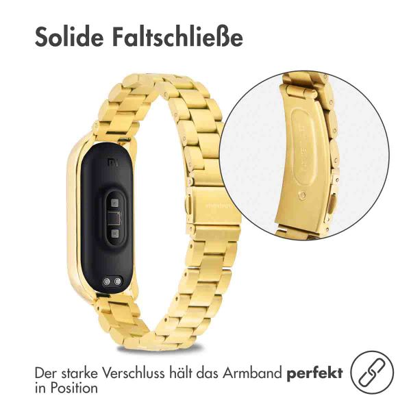 imoshion Edelstahlarmband für das Xiaomi Mi Band 3 / 4 - Gold